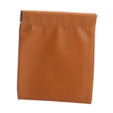 Maxbell Mini Purse Jewelry Pouch Headphones Rings Holder PU Leather Makeup Bag Small Brown 10x12cm