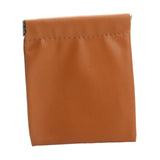 Maxbell Mini Purse Jewelry Pouch Headphones Rings Holder PU Leather Makeup Bag Small Brown 10x12cm