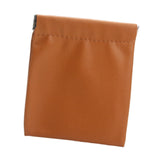 Maxbell Mini Purse Jewelry Pouch Headphones Rings Holder PU Leather Makeup Bag Small Brown 10x12cm