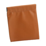 Maxbell Mini Purse Jewelry Pouch Headphones Rings Holder PU Leather Makeup Bag Small Brown 10x12cm