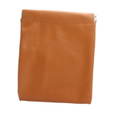 Maxbell Mini Purse Jewelry Pouch Headphones Rings Holder PU Leather Makeup Bag Small Brown 12x15cm