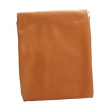 Maxbell Mini Purse Jewelry Pouch Headphones Rings Holder PU Leather Makeup Bag Small Brown 12x15cm