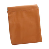 Maxbell Mini Purse Jewelry Pouch Headphones Rings Holder PU Leather Makeup Bag Small Brown 12x15cm