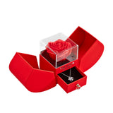 Maxbell Jewelry Box Trinket Box with Soap Rose Flower for Birthday Wedding Christmas