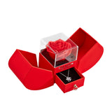 Maxbell Jewelry Box Trinket Box with Soap Rose Flower for Birthday Wedding Christmas