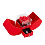 Maxbell Jewelry Box Trinket Box with Soap Rose Flower for Birthday Wedding Christmas