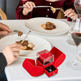 Maxbell Jewelry Box Trinket Box with Soap Rose Flower for Birthday Wedding Christmas