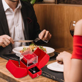 Maxbell Jewelry Box Trinket Box with Soap Rose Flower for Birthday Wedding Christmas