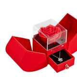 Maxbell Jewelry Box Trinket Box with Soap Rose Flower for Birthday Wedding Christmas