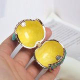 Maxbell Jewelry Trinket Box Owl Decor Storage Organizer for Necklaces Earrings Brown