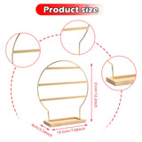 Maxbell Earring Stand 3 Layers Earrings Organizer for Selling Women Hanging Earrings Gold