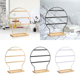 Maxbell Earring Stand 3 Layers Earrings Organizer for Selling Women Hanging Earrings Gold