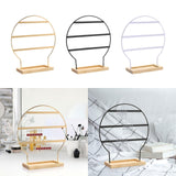 Maxbell Earring Stand 3 Layers Earrings Organizer for Selling Women Hanging Earrings Gold