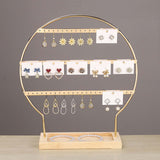 Maxbell Earring Stand 3 Layers Earrings Organizer for Selling Women Hanging Earrings Gold
