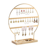 Maxbell Earring Stand 3 Layers Earrings Organizer for Selling Women Hanging Earrings Gold