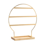 Maxbell Earring Stand 3 Layers Earrings Organizer for Selling Women Hanging Earrings Gold