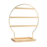 Maxbell Earring Stand 3 Layers Earrings Organizer for Selling Women Hanging Earrings Gold
