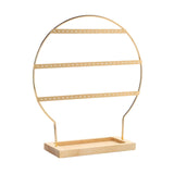 Maxbell Earring Stand 3 Layers Earrings Organizer for Selling Women Hanging Earrings Gold