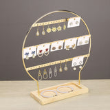 Maxbell Earring Stand 3 Layers Earrings Organizer for Selling Women Hanging Earrings Gold