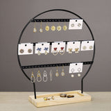 Maxbell Earring Stand 3 Layers Earrings Organizer for Selling Women Hanging Earrings Black