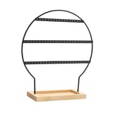 Maxbell Earring Stand 3 Layers Earrings Organizer for Selling Women Hanging Earrings Black