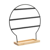 Maxbell Earring Stand 3 Layers Earrings Organizer for Selling Women Hanging Earrings Black