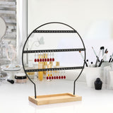 Maxbell Earring Stand 3 Layers Earrings Organizer for Selling Women Hanging Earrings Black