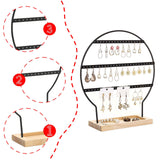 Maxbell Earring Stand 3 Layers Earrings Organizer for Selling Women Hanging Earrings Black
