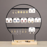Maxbell Earring Stand 3 Layers Earrings Organizer for Selling Women Hanging Earrings Black