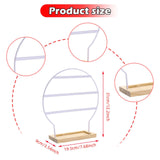Maxbell Earring Stand 3 Layers Earrings Organizer for Selling Women Hanging Earrings White