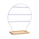 Maxbell Earring Stand 3 Layers Earrings Organizer for Selling Women Hanging Earrings White