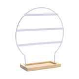 Maxbell Earring Stand 3 Layers Earrings Organizer for Selling Women Hanging Earrings White