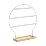 Maxbell Earring Stand 3 Layers Earrings Organizer for Selling Women Hanging Earrings White