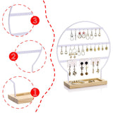 Maxbell Earring Stand 3 Layers Earrings Organizer for Selling Women Hanging Earrings White