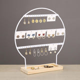 Maxbell Earring Stand 3 Layers Earrings Organizer for Selling Women Hanging Earrings White