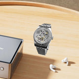 Maxbell Watch Case Shell Watch Band Versatile Direct Replaces for NH35 NH36 Movement 36MM No Clear Magnifier