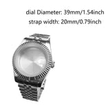 Maxbell Watch Case Shell Watch Band Versatile Direct Replaces for NH35 NH36 Movement 39MM No Clear Magnifier
