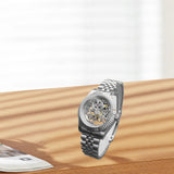 Maxbell Watch Case Shell Watch Band Versatile Direct Replaces for NH35 NH36 Movement 39MM Clear Bottom Magnifier