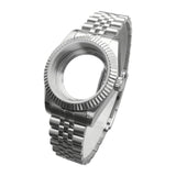 Maxbell Watch Case Shell Watch Band Versatile Direct Replaces for NH35 NH36 Movement 36MM Clear Bottom Flat