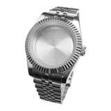 Maxbell Watch Case Shell Watch Band Versatile Direct Replaces for NH35 NH36 Movement 39MM No Clear Flat