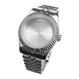 Maxbell Watch Case Shell Watch Band Versatile Direct Replaces for NH35 NH36 Movement 39MM No Clear Flat