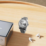 Maxbell Watch Case Shell Watch Band Versatile Direct Replaces for NH35 NH36 Movement 39MM No Clear Flat