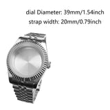 Maxbell Watch Case Shell Watch Band Versatile Direct Replaces for NH35 NH36 Movement 39MM No Clear Flat