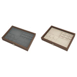 Maxbell Jewelry Box Gifts with Dividers Portable Spacious Display for Rings Daughter Gray Liner