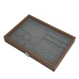 Maxbell Jewelry Box Gifts with Dividers Portable Spacious Display for Rings Daughter Gray Liner