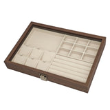 Maxbell Jewelry Box Gifts with Dividers Portable Spacious Display for Rings Daughter Beige White Liner
