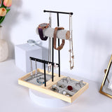 Maxbell Jewelry Stand Organizer Sturdy Gift Storage Tower for Bracelet Earring Women Black