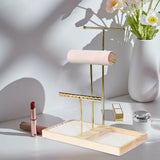 Maxbell Jewelry Stand Organizer Sturdy Gift Storage Tower for Bracelet Earring Women Gold