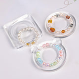 Maxbell Bracelet Beading Board Acrylic Display Tray for DIY Design Bracelet Pendants Square Plate