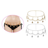 Maxbell Waist Chain Belt Metal Belly Chain Gift Body Chain for Party Female Clothing Gold